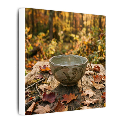 Golden Hour Ceramic Bowl Canvas Art - Japandi Fukinsei