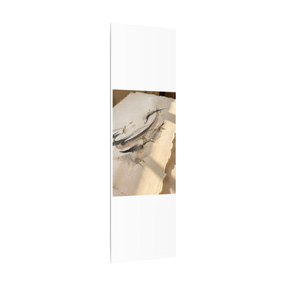 Ink Brushstroke Watercolor Canvas Art | Neutral Japandi Art