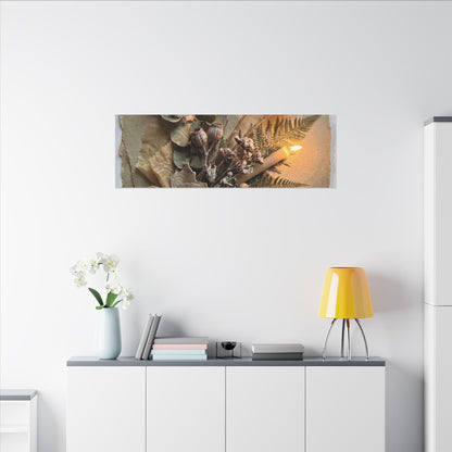 Dried Flowers Texture Canvas Art | Warm Japandi Art