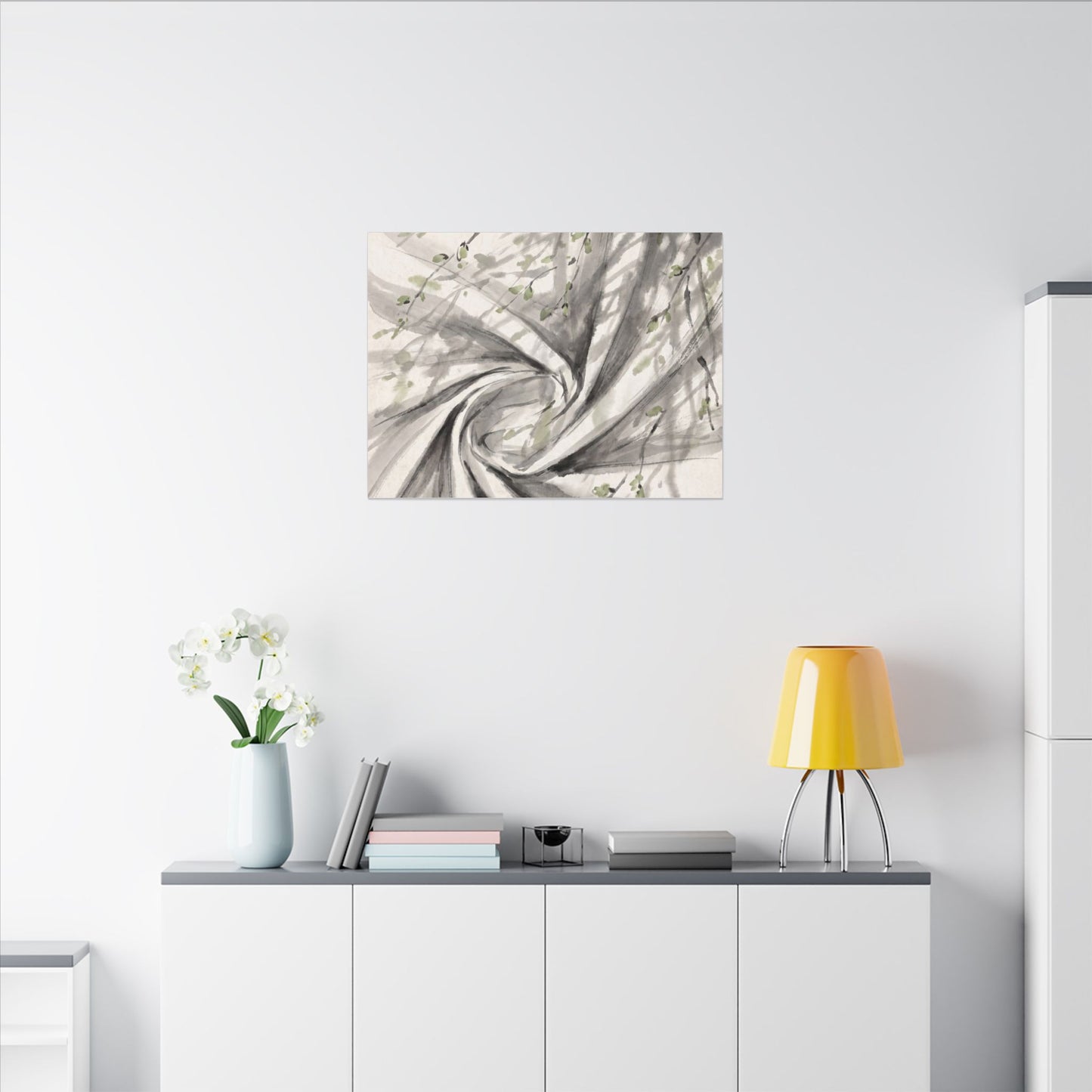 Silk Drape Spring Canvas Art | Zen Contemplative Design