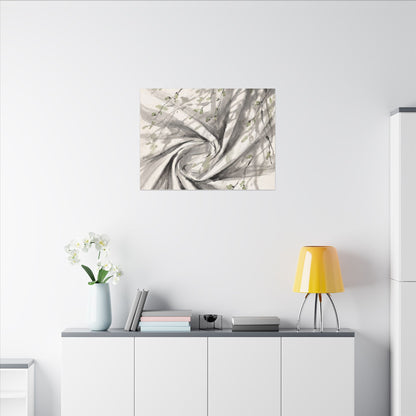 Silk Drape Spring Canvas Art | Zen Contemplative Design