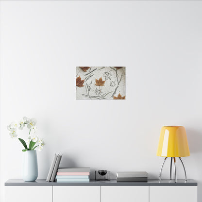 Ceramic Bowl Autumn Canvas Art | Japandi Elegant Design