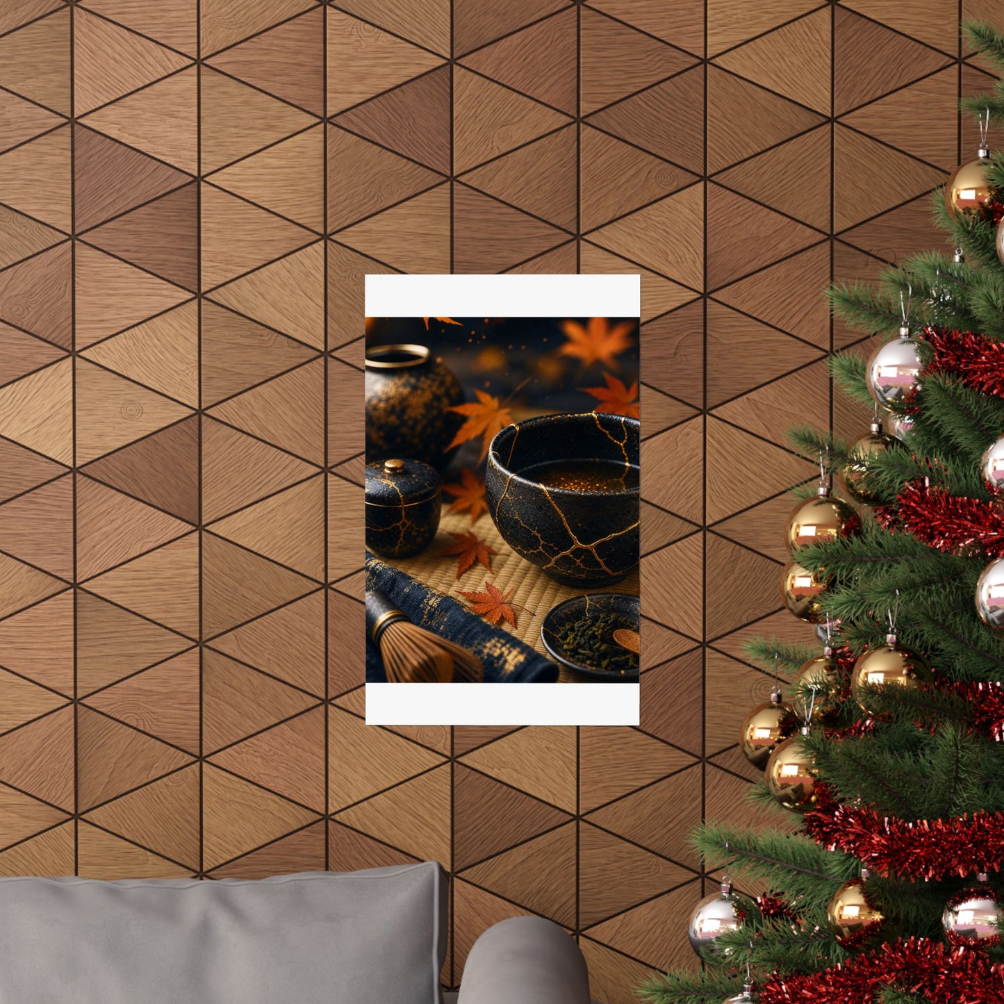 Tea Ceremony Gold Repair Wall Art Print | Healing Kintsugi Art