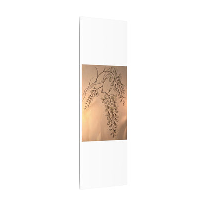 Japandi Wisteria in Candlelight | Minimal Line Canvas Art