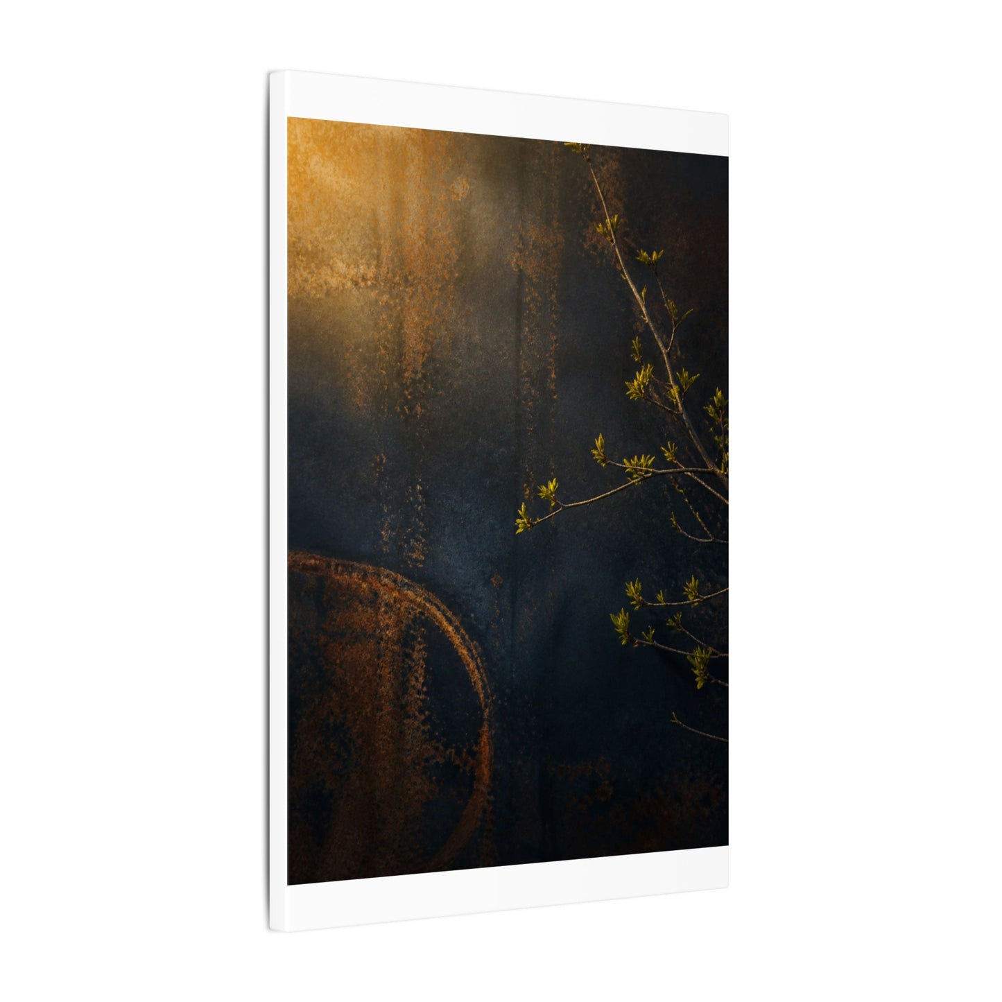 Spring Rust Patina Dark Texture Canvas Art | Moody Decor