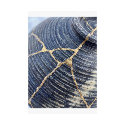 Shibui Water Ripple Wall Art Print - Kintsugi Gold Repair