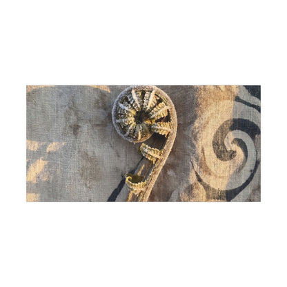 Fern Unfurling Canvas Art | Winter Japandi Japanese Pattern Art