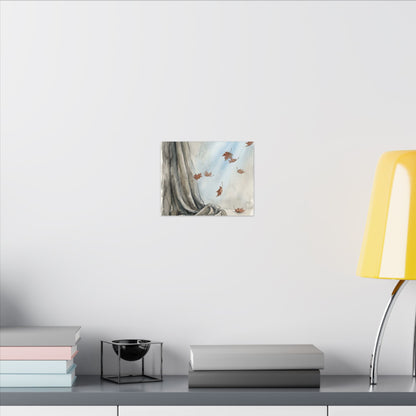 Ma Silk Drape Canvas Art - Japandi Watercolor