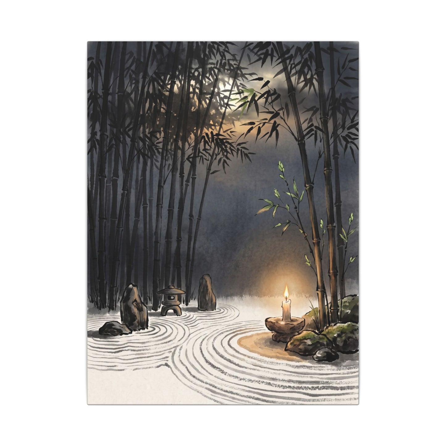Tranquil Bamboo Grove Canvas Art - Karesansui Zen