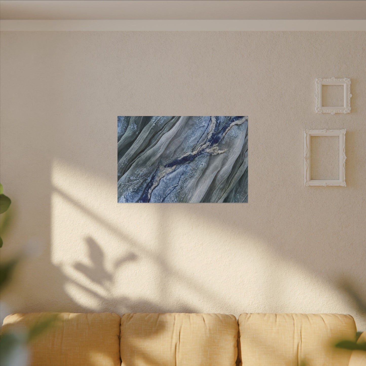 Moonlight Silk Drape Canvas Art - Japandi Mono No Aware