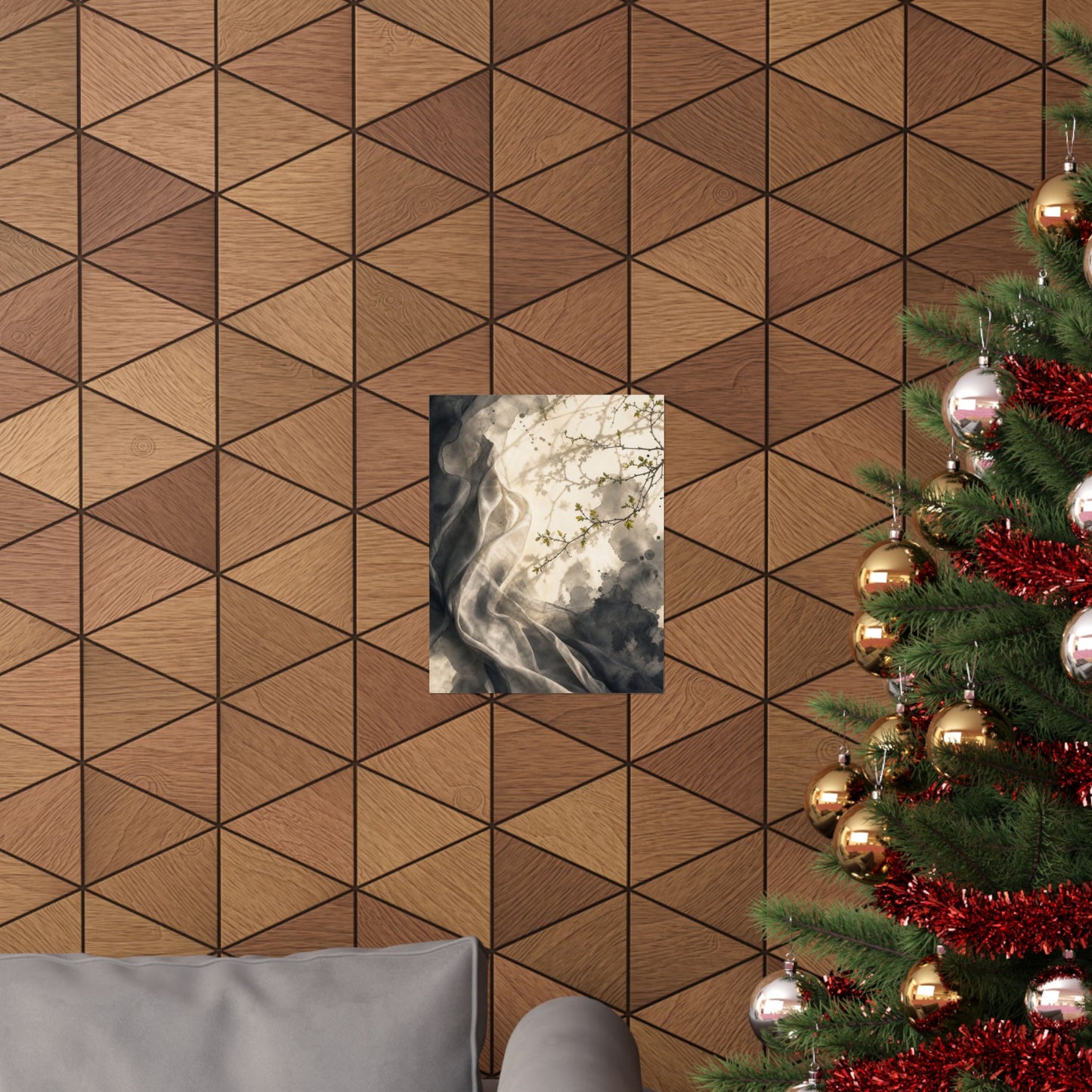Silk Drape Spring Wall Art Print | Japandi Earthy Design