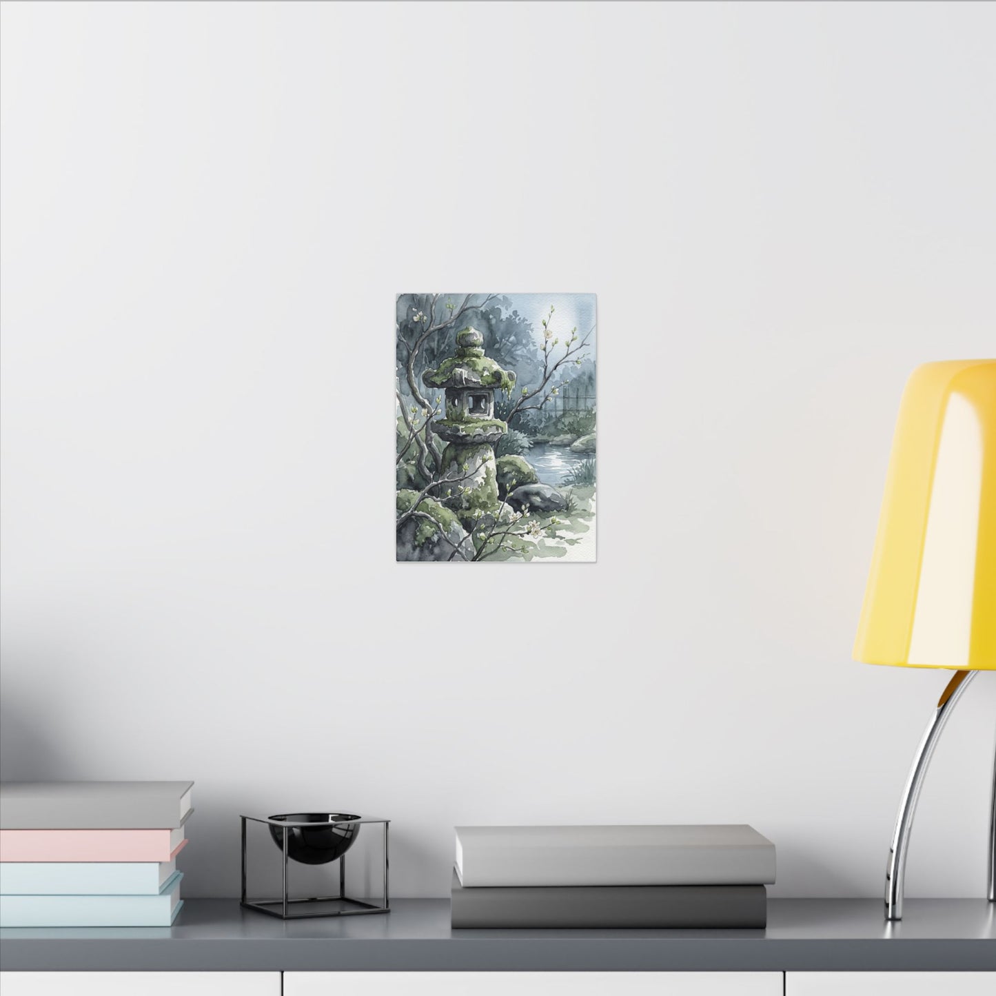 Moonlight Stone Lantern Canvas Art - Japandi Seijaku