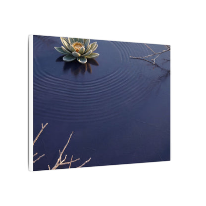 Lotus Flower Canvas Art | Winter Zen Karesansui Art