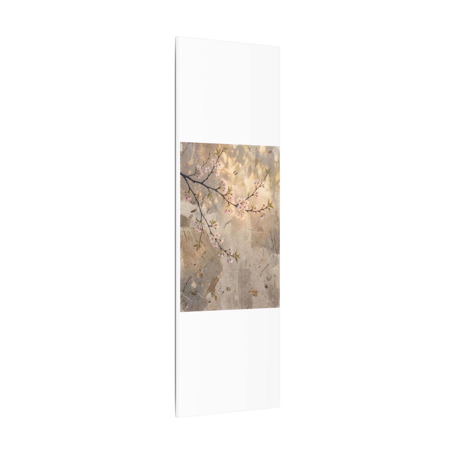 Summer Cherry Blossom Texture Canvas Art | Neutral Decor