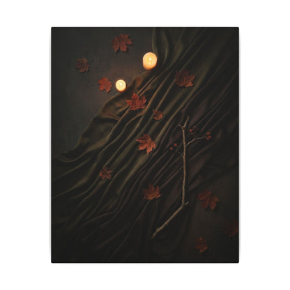 Autumn Silk Drape Moody Minimal Canvas Art | Moody Decor