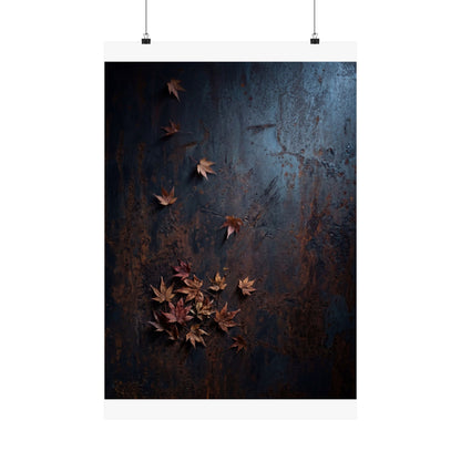 Rust Patina Wall Art Print | Autumn Dark Japandi Shadow Zen Art