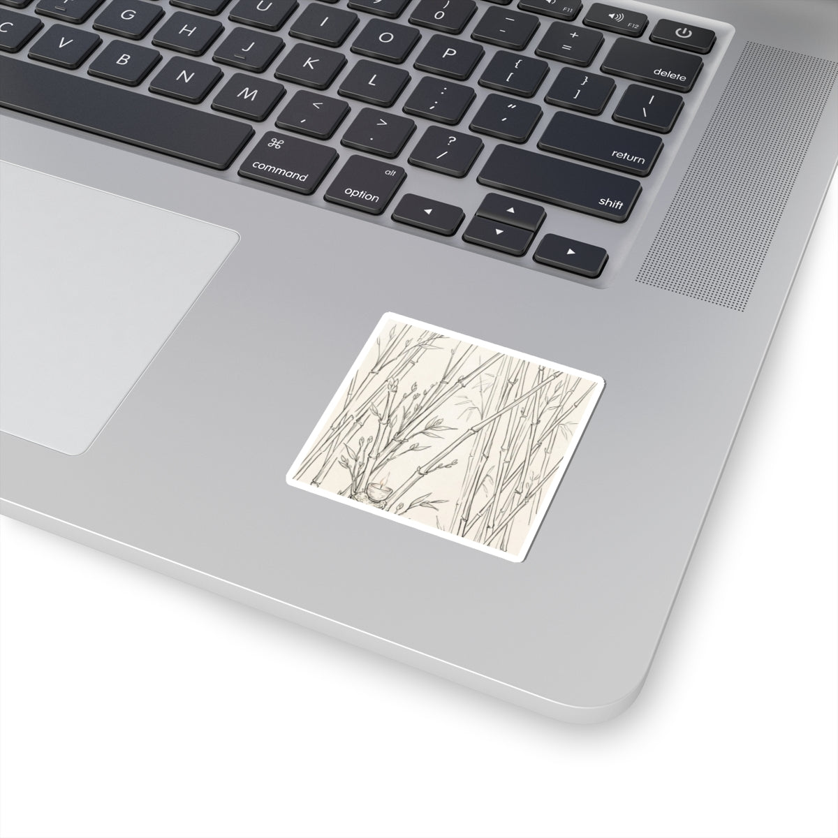 Japandi Bamboo Grove in Candlelight | Minimal Line Sticker