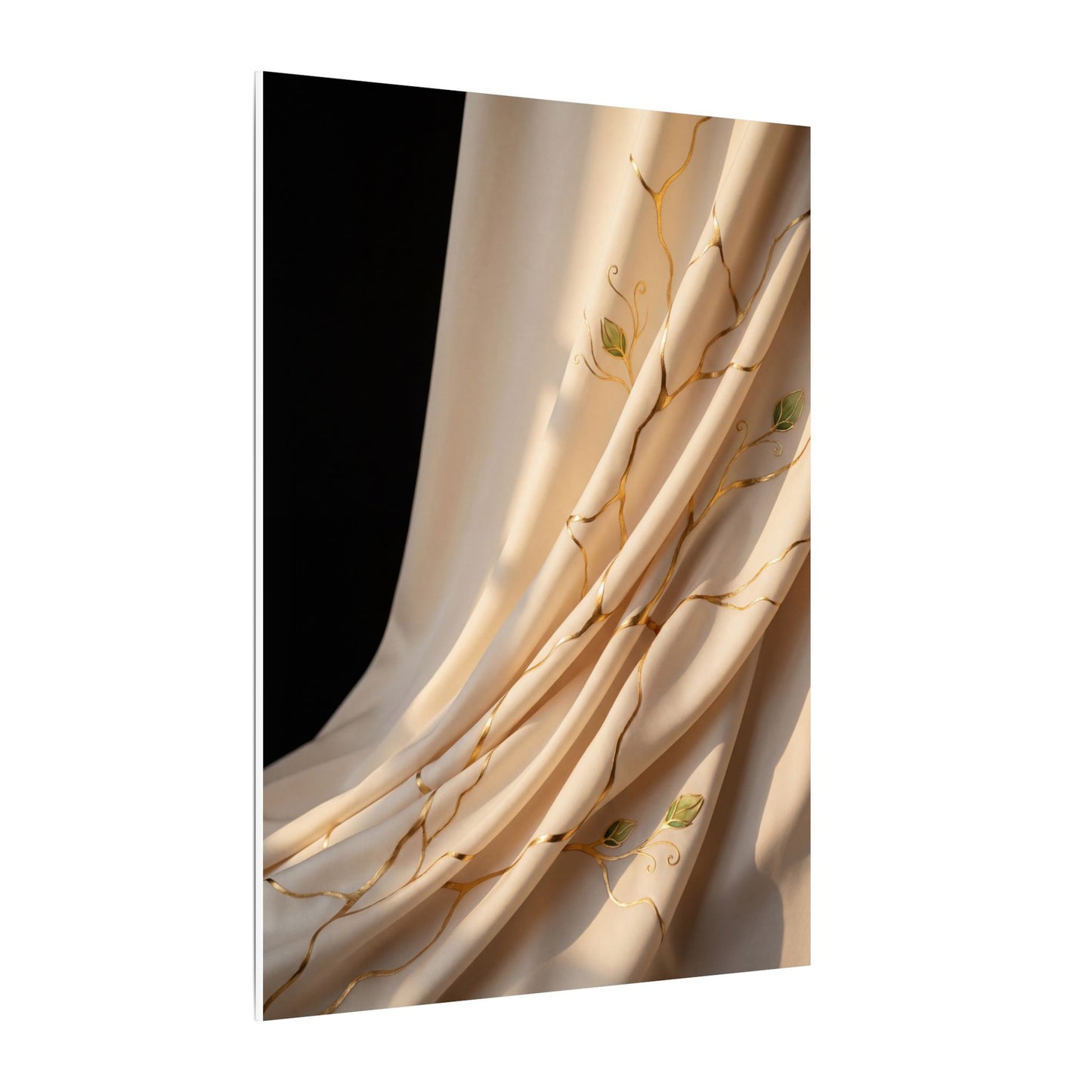 Golden Hour Silk Drape Canvas Art - Kintsugi Fukinsei