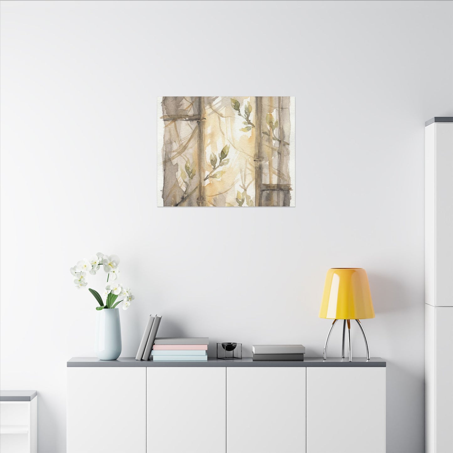 Shoji Screen Spring Canvas Art | Japandi Cozy Design
