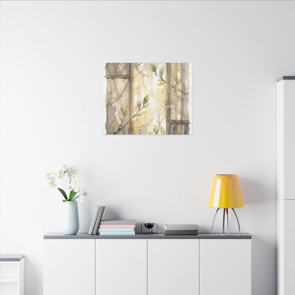 Shoji Screen Spring Canvas Art | Japandi Cozy Design
