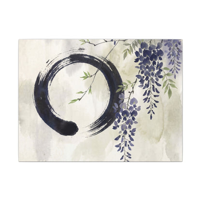 Wisteria Enso Canvas Art | Serene Zen Art