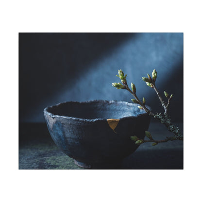 Sophisticated Ceramic Bowl Canvas Art - Shadow Zen Dark Japandi