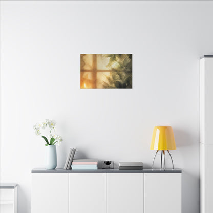 Cozy Shoji Screen Canvas Art - Watercolor Japandi