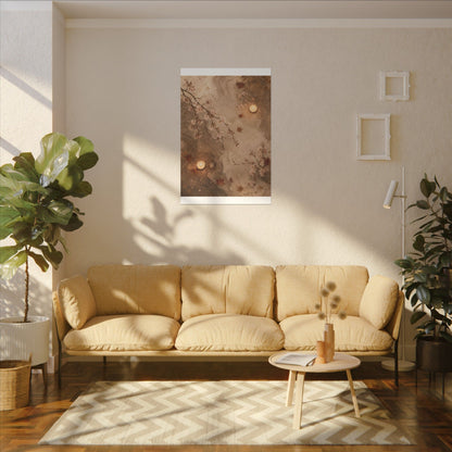 Cherry Blossom Canvas Art | Autumn Japandi Japanese Pattern Art