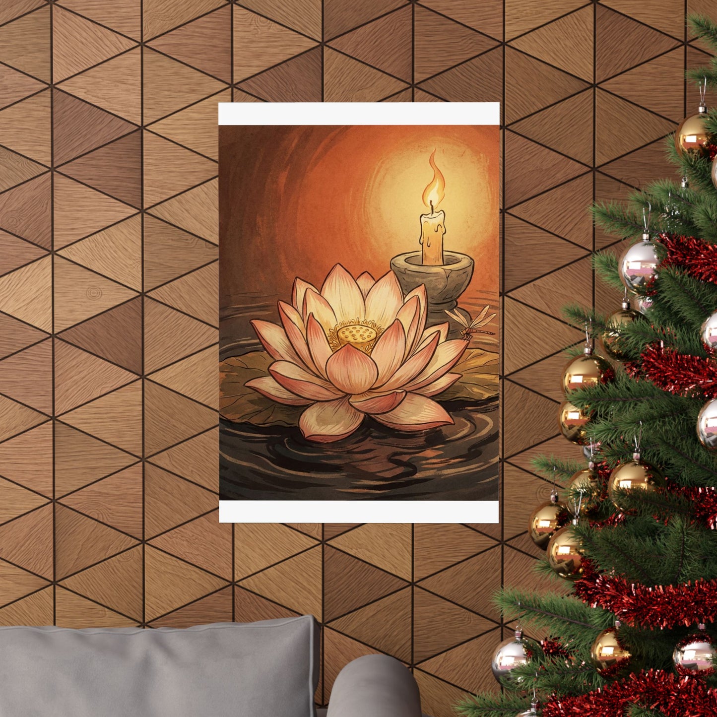 Winter Dried Flowers Texture Wall Art Print | Elegant Decor