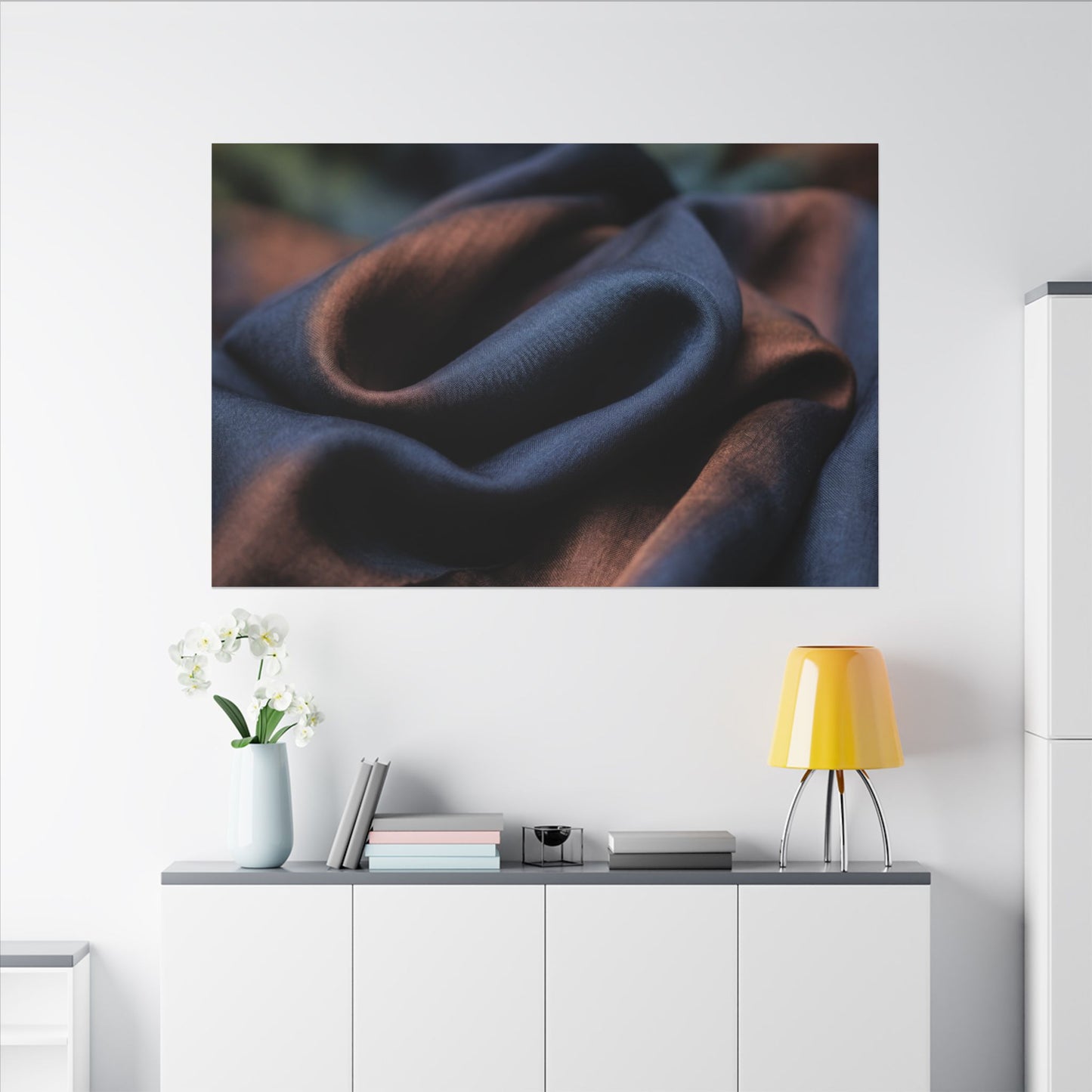 Summer Silk Drape Shadow Zen Canvas Art | Sophisticated Decor