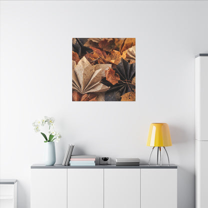 Paper Fold Texture Canvas Art | Elegant Japandi Art
