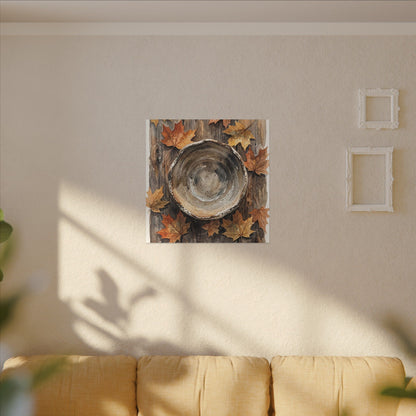 Ma Ceramic Bowl Canvas Art - Japandi Watercolor