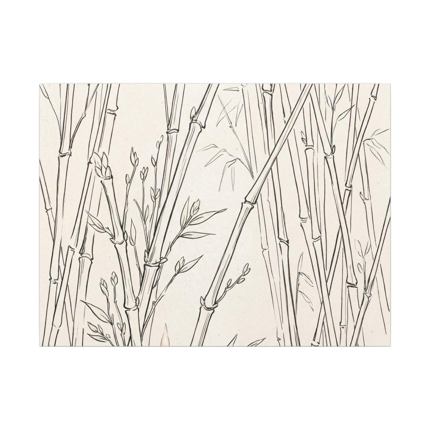 Candlelight Bamboo Grove Canvas Art - Japandi Fukinsei