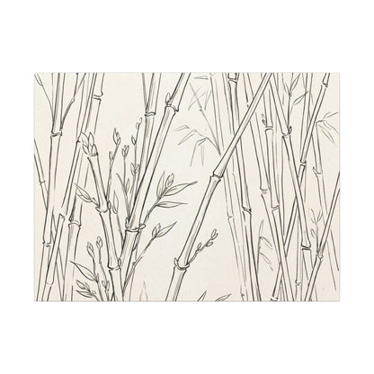 Candlelight Bamboo Grove Canvas Art - Japandi Fukinsei