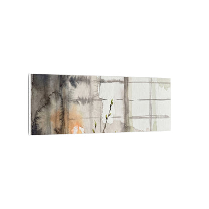 Shoji Screen Canvas Art | Spring Japandi Watercolor Art