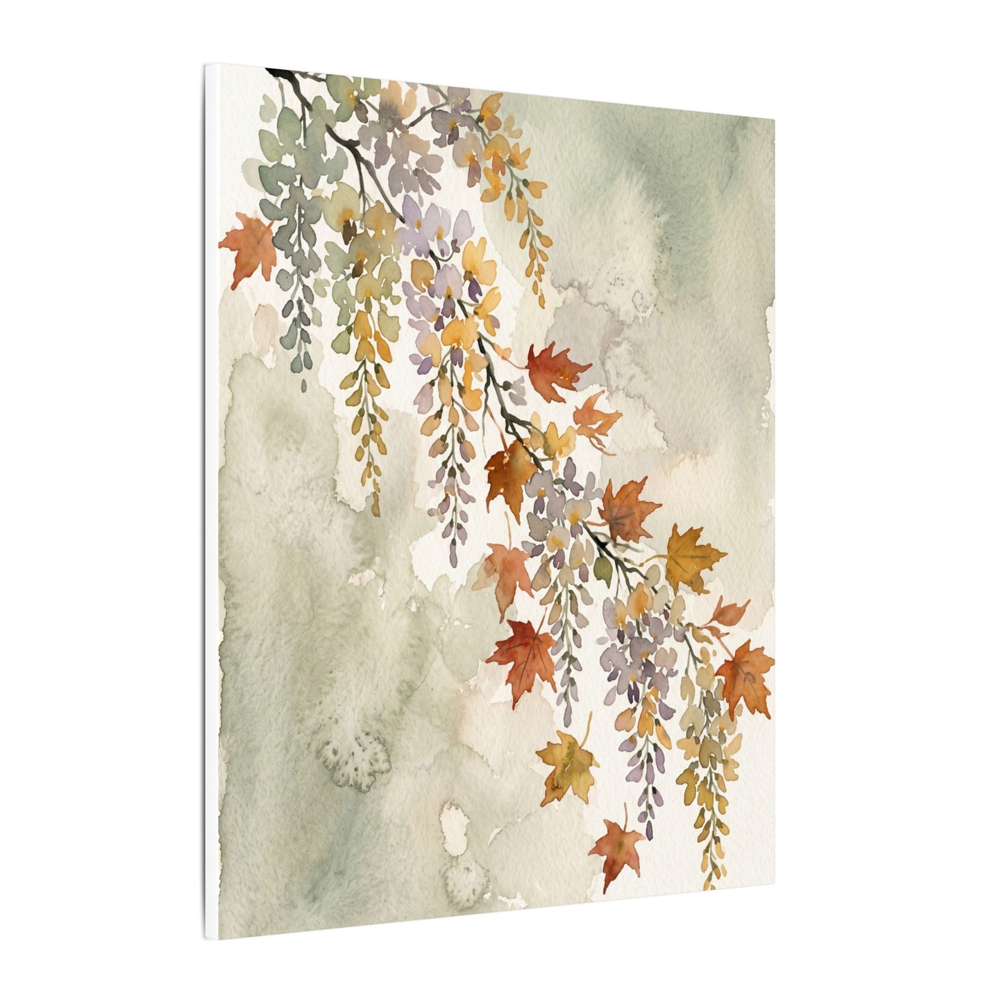 Ma Wisteria Canvas Art - Japandi Watercolor