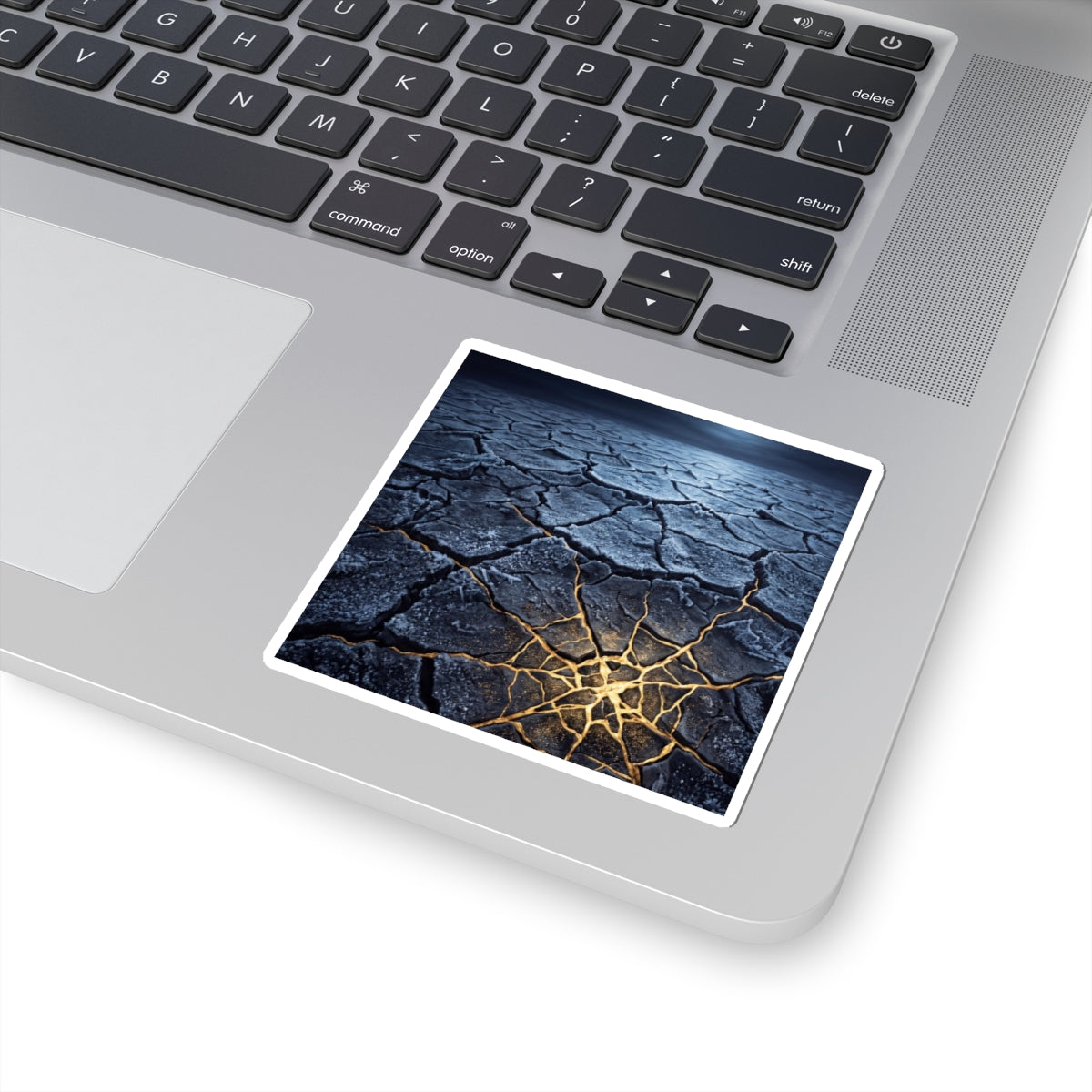 Cracked Earth Gold Vein Sticker | Philosophical Kintsugi Art