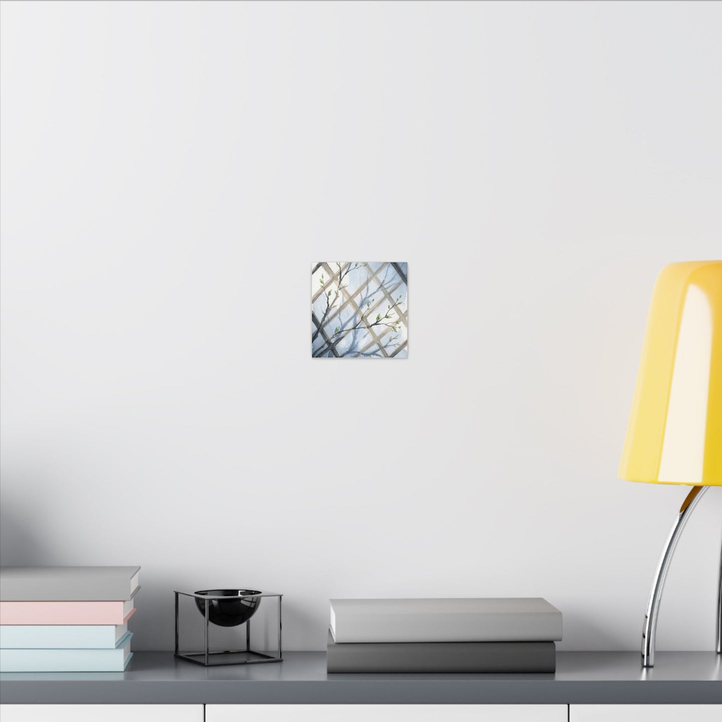 Shoji Screen Canvas Art | Spring Japandi Watercolor Art