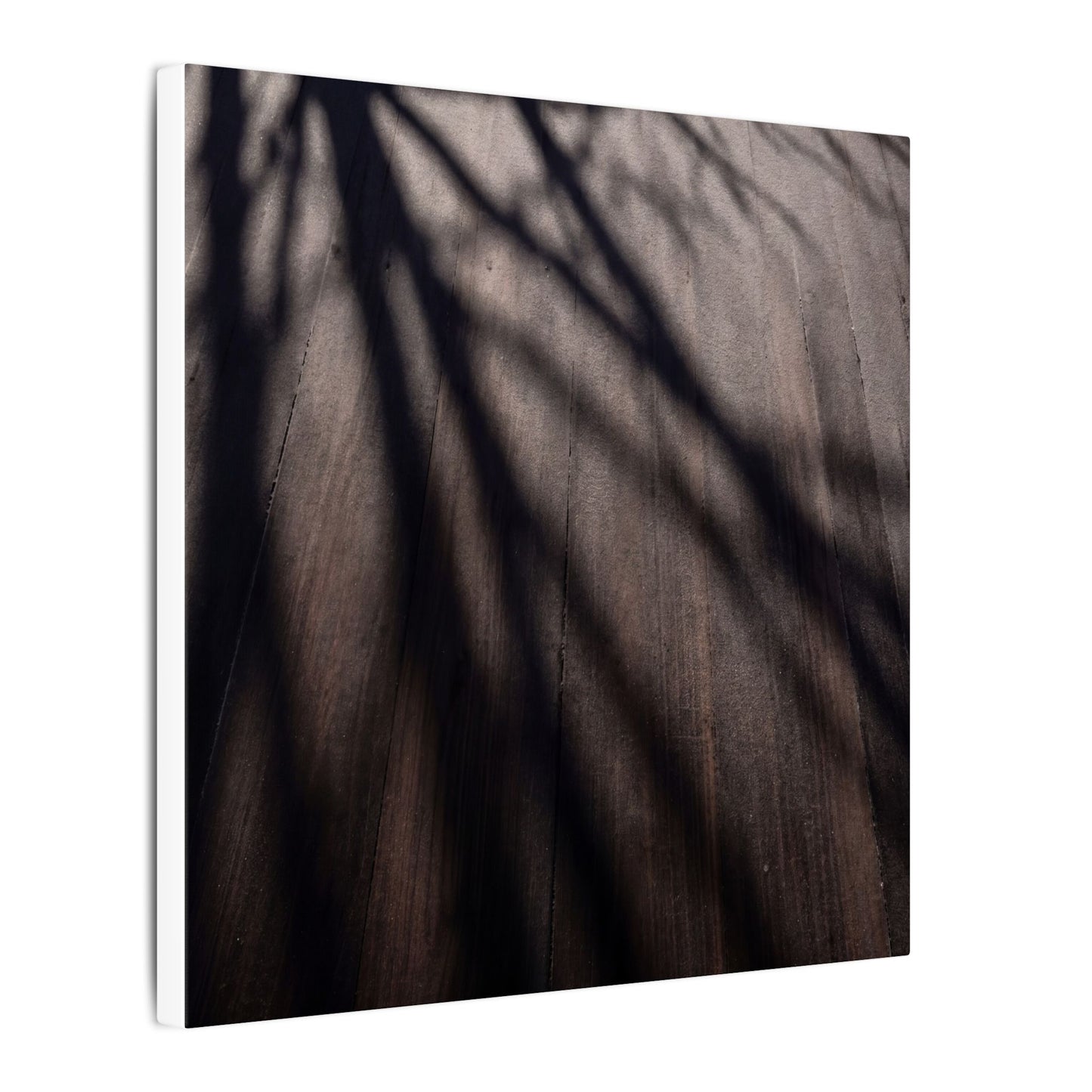 Dark Japandi Shadow Play in Dawn | Moody Minimal Canvas Art
