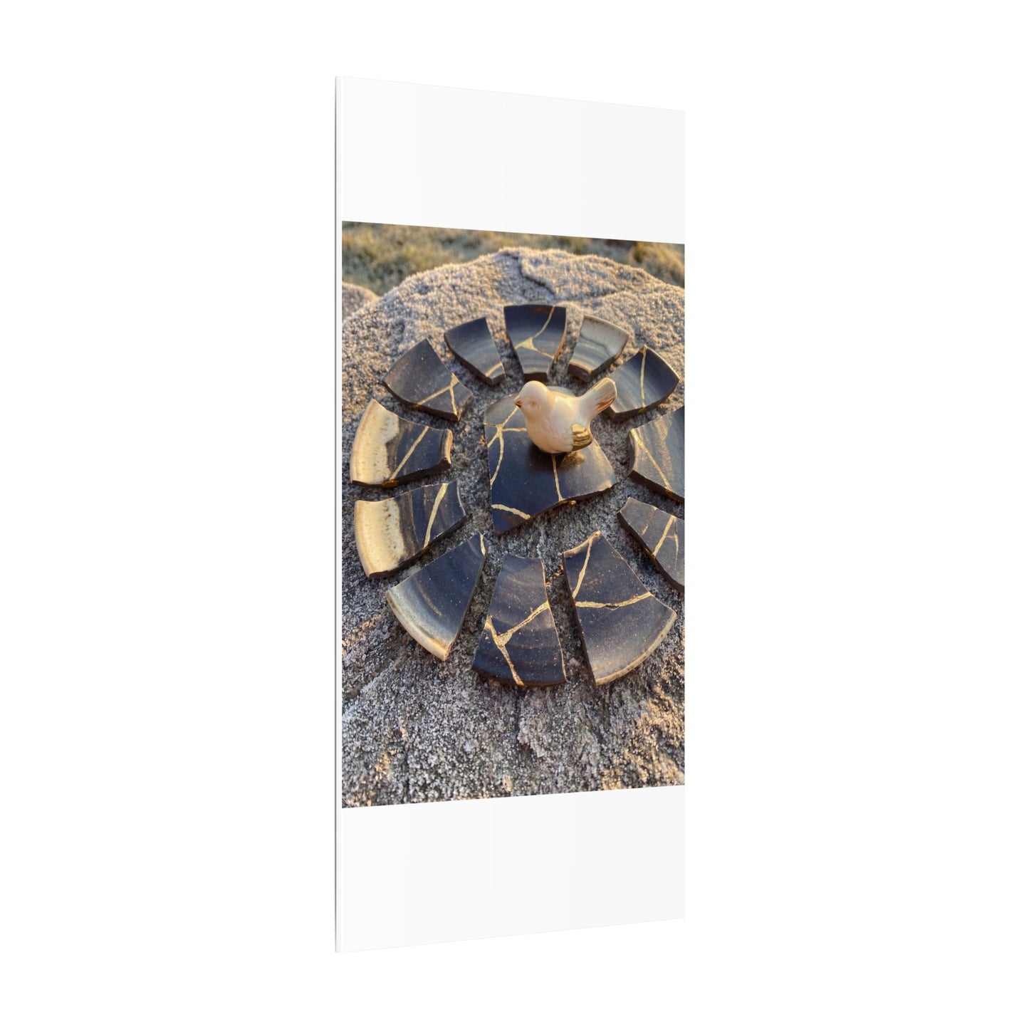 Golden Hour Broken Pottery Canvas Art - Kintsugi Datsuzoku