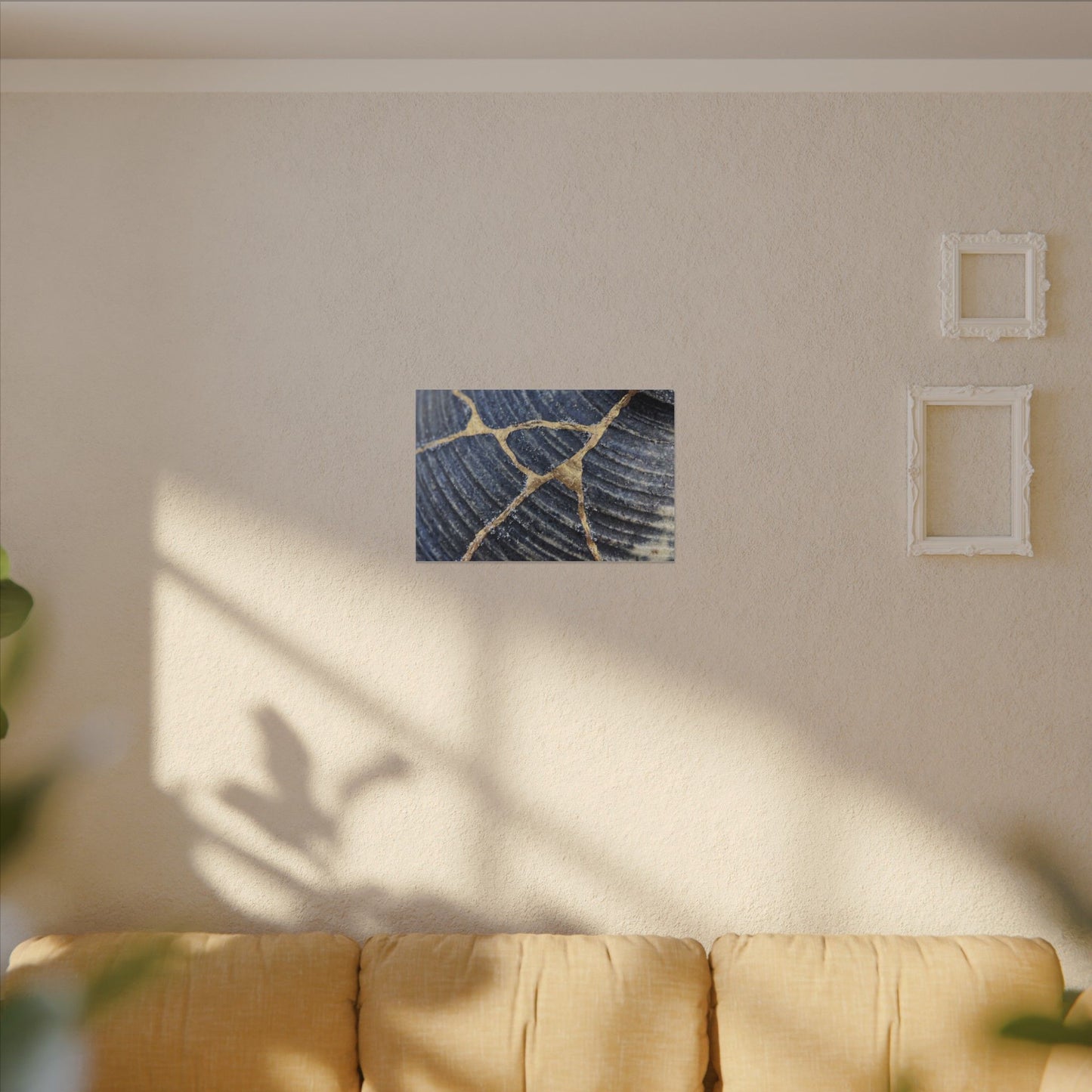 Shibui Water Ripple Canvas Art - Kintsugi Gold Repair