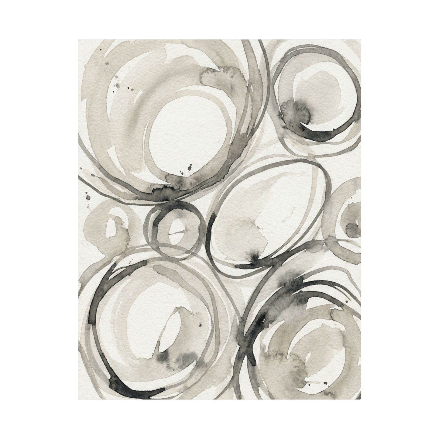 Handcrafted Feel Japandi Watercolor Wall Art Print