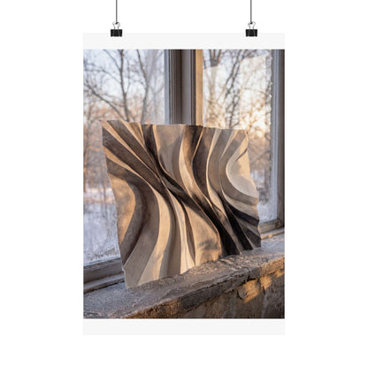 Paper Fold Minimal Line Wall Art Print | Cozy Japandi Art