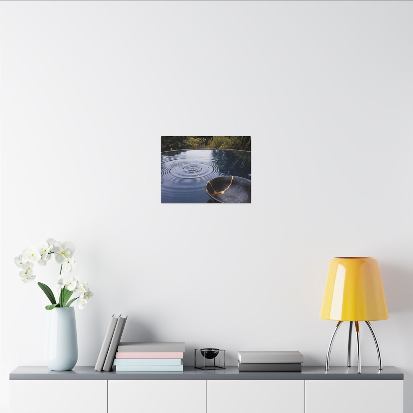 Kintsugi Water Ripple in Overcast | Broken Beauty Canvas Art