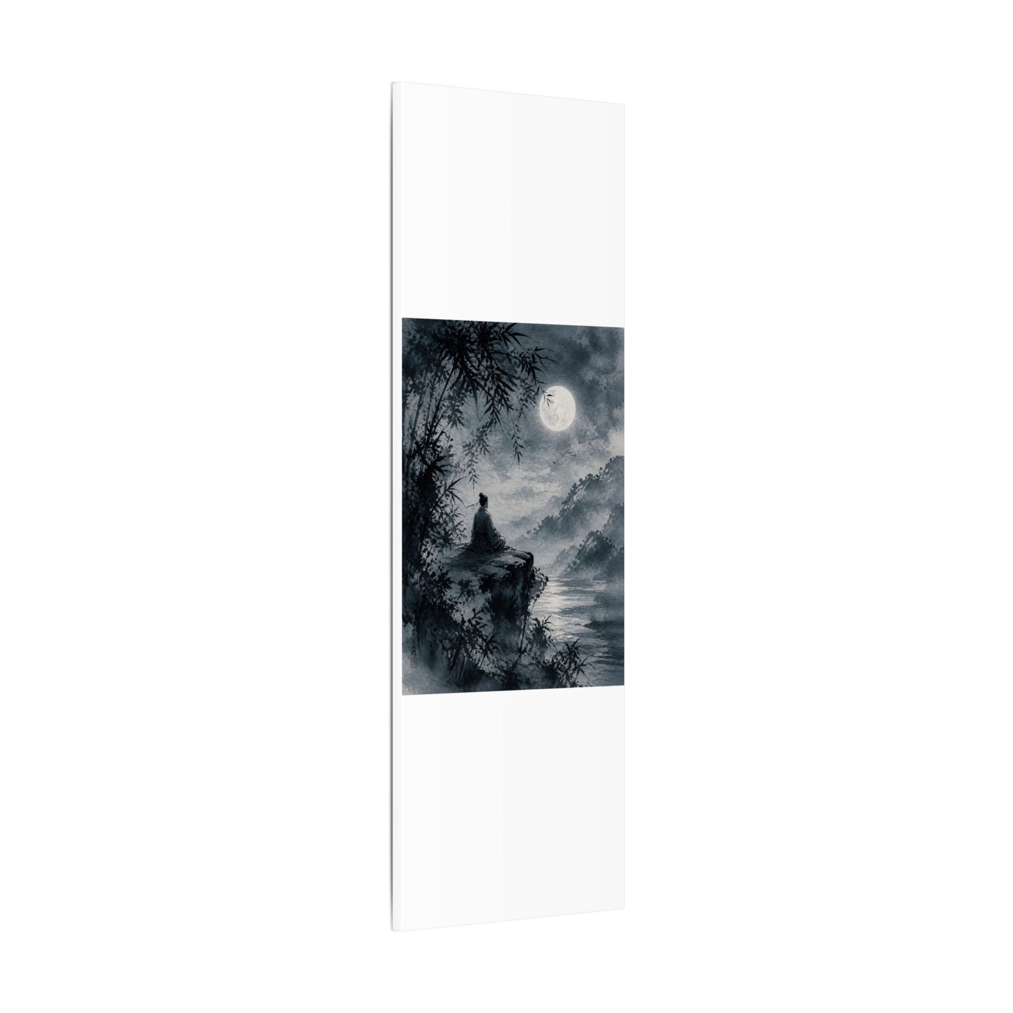 Ink Brushstroke Sumi E Canvas Art | Serene Zen Art