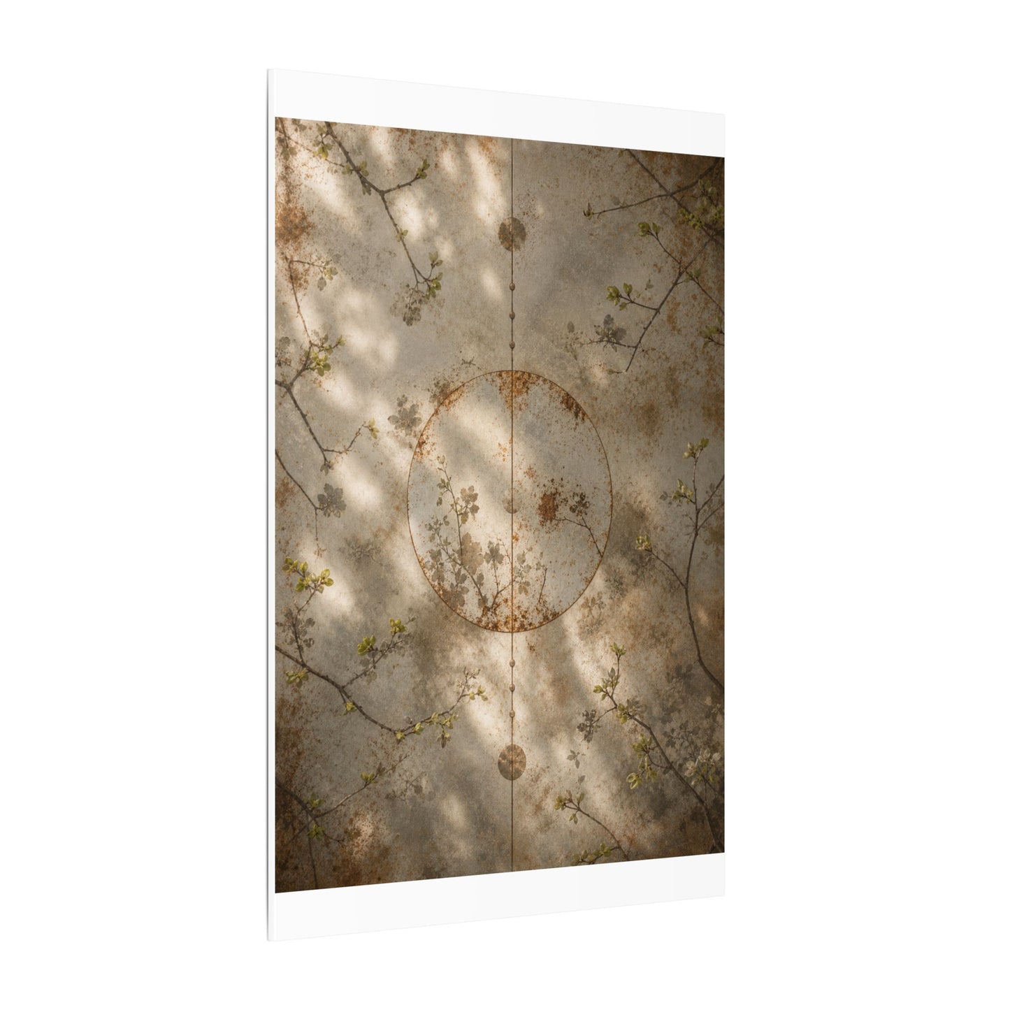 Japandi Rust Patina in Dappled | Japanese Pattern Canvas Art