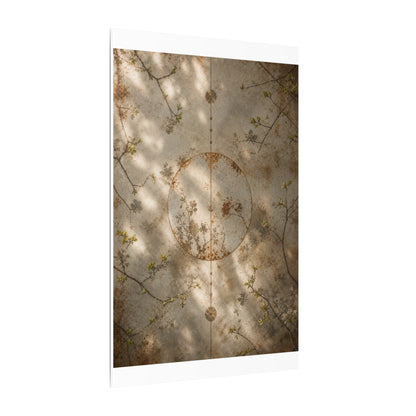 Japandi Rust Patina in Dappled | Japanese Pattern Canvas Art