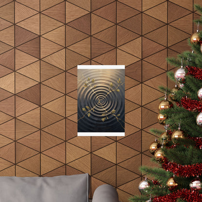 Kanso Water Ripple Wall Art Print - Kintsugi Gold Vein
