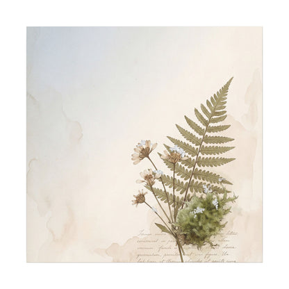Winter Moss Close Up Herbarium Canvas Art | Enchanting Decor