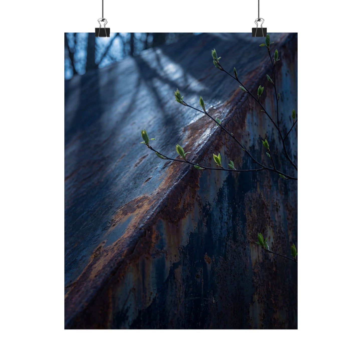 Moonlight Rust Patina Wall Art Print - Dark Japandi Fukinsei Art Print